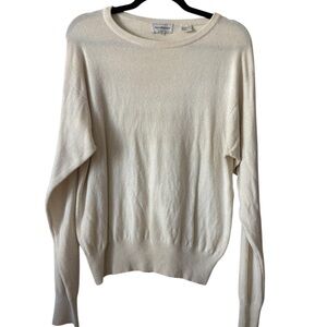 Jacobson's Vintage Cashmere Women's Ivory Crew Neck Sweater